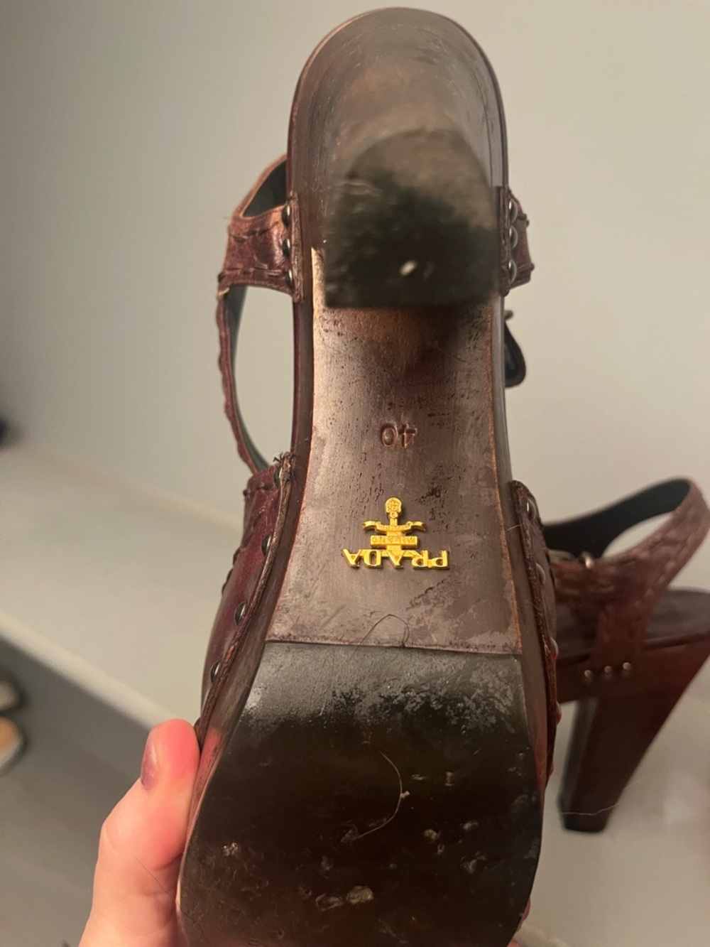 Prada Wooden Sandals - size 40 - Picture 8 of 8